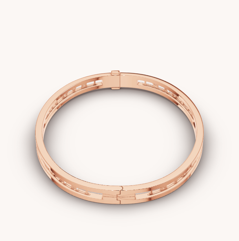 [✨ROSE💎]ZERO 1 SPIRAL LOGO PINK GOLD BRACELET