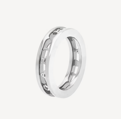 [✨ROSE💎]ZERO 1 ONE-BAND WITH OPENWORK LOGO SPIRAL RING