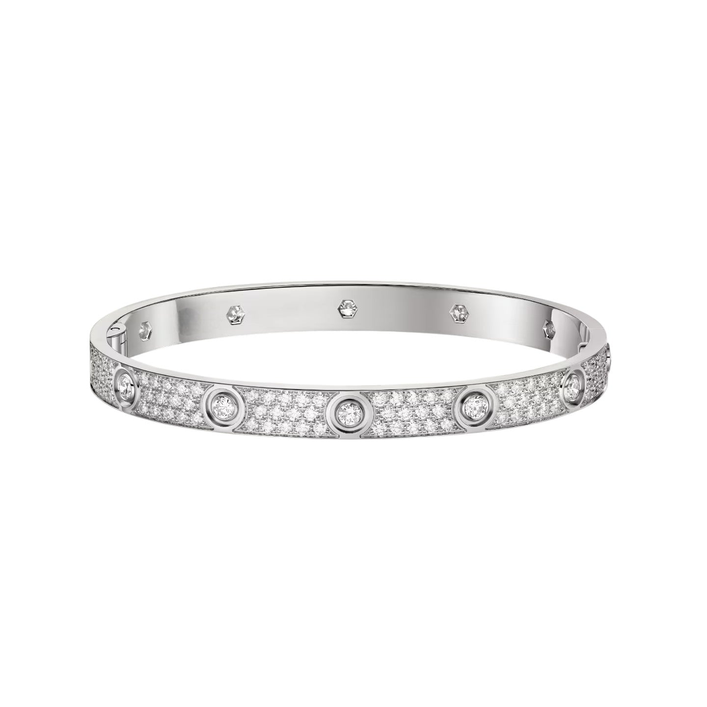 [✨ROSE💎]LOVE BRACELET 6.1MM DIAMOND-PAVED 10 BIG DIAMONDS