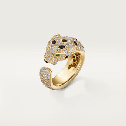 [✨ROSE💎]PANTHERE SPOTTED FULL DIAMOND MEDIUM RING