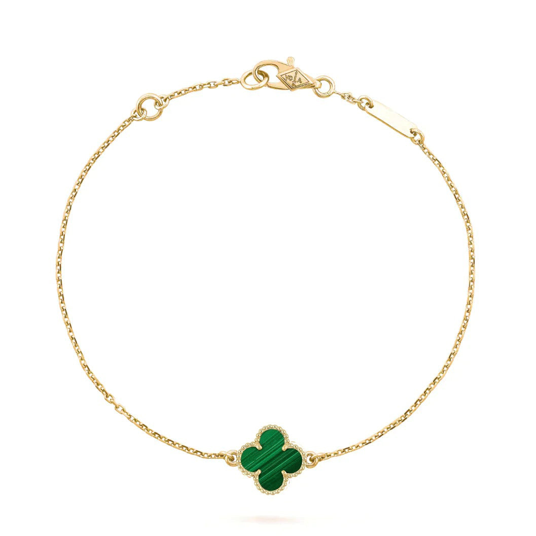 [✨ROSE💎]CLOVER BRACELET MALACHITE 1 MOTIF