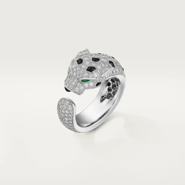 [✨ROSE💎]PANTHERE SPOTTED FULL DIAMOND MEDIUM RING