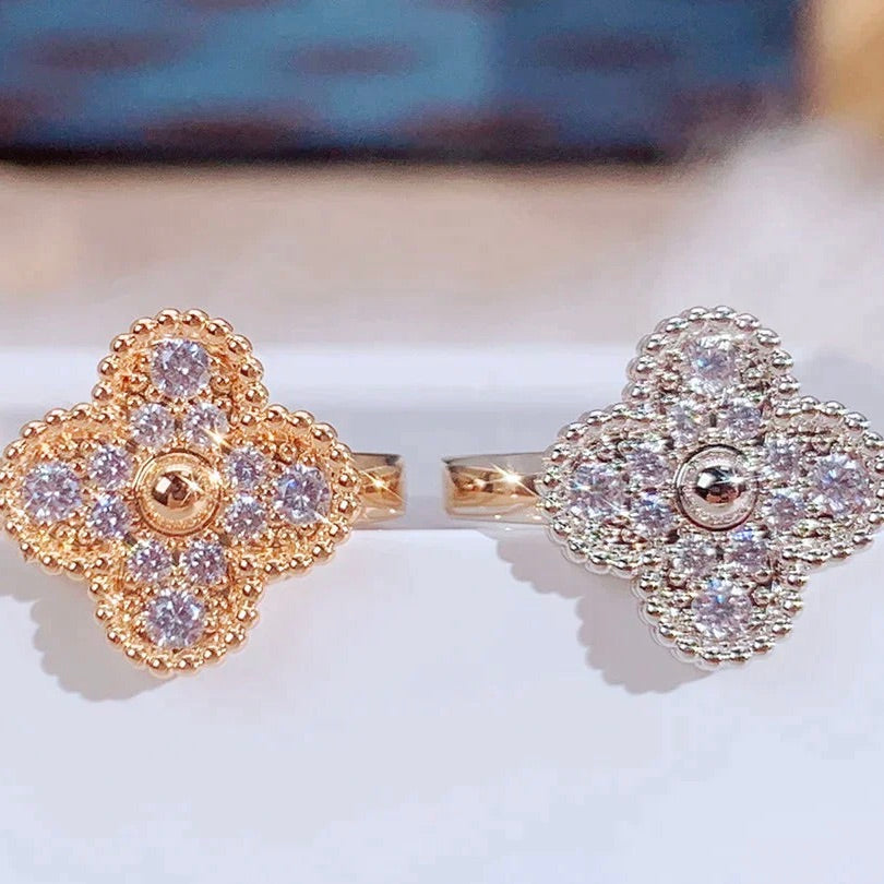 [✨ROSE💎]CLOVER DIAMOND RING