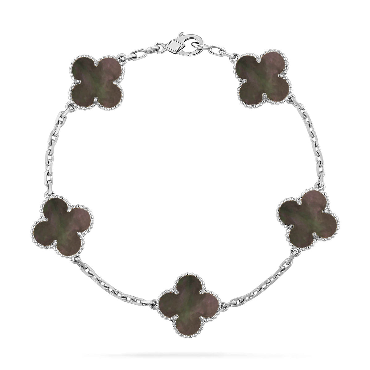 [✨ROSE💎] CLOVER 5 MOTIF GRAY MOP BRACELET COLLECTION