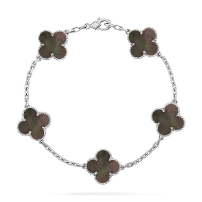 [✨ROSE💎] CLOVER 5 MOTIF GRAY MOP BRACELET COLLECTION