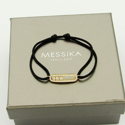 [✨ROSE💎]MK Care(s) pink cord pavé bracelet