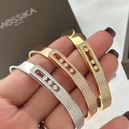 [✨ROSE💎]Move Noa Rose Gold Pavé Diamond Bangle Bracelet