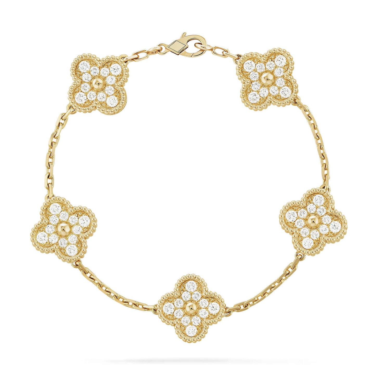 [Star  Jewelry] CLOVER 5 MOTIF FULL DIAMOND BRACELET COLLECTION