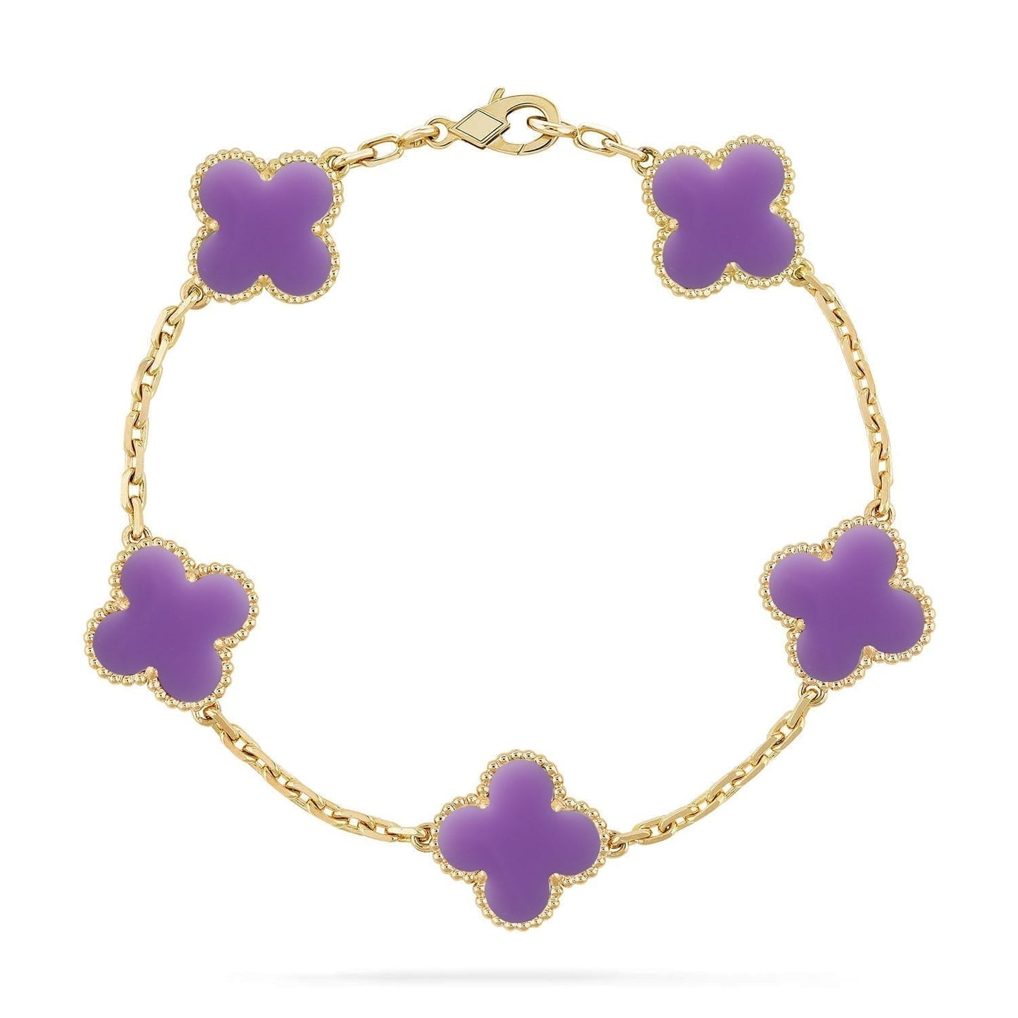 [✨ROSE💎]CLOVER 5 MOTIF LIGHT PURPLE BRACELET COLLECTION