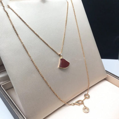 [✨ROSE💎]DREAM NECKLACE CARNELIAN 1 DIAMOND