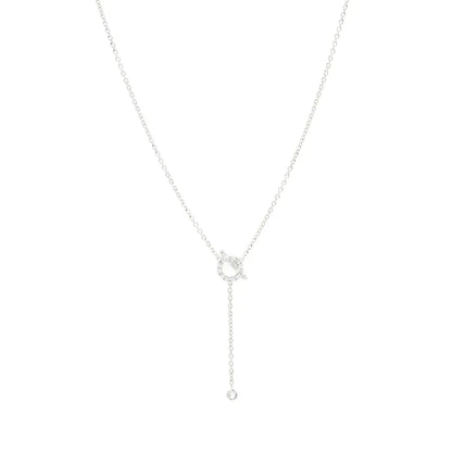 [✨ROSE💎]FINESSE SILVER DIAMOND NECKLACE