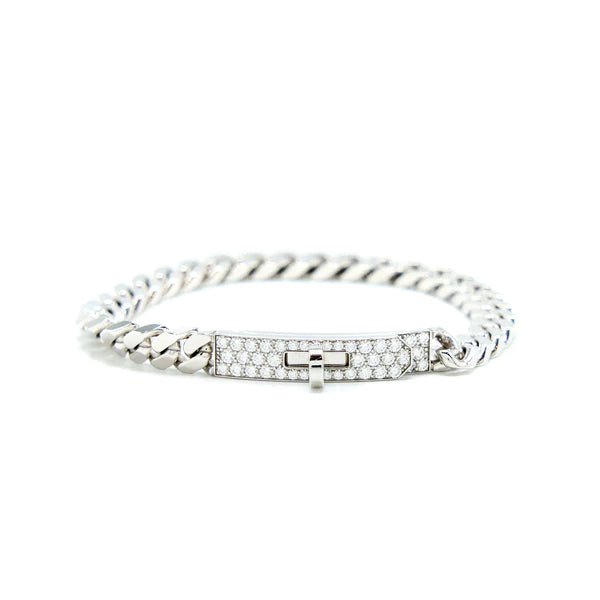 [✨ROSE💎]KELLY CHAIN SILVER DIAMOND BRACELET