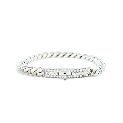 [✨ROSE💎]KELLY CHAIN SILVER DIAMOND BRACELET