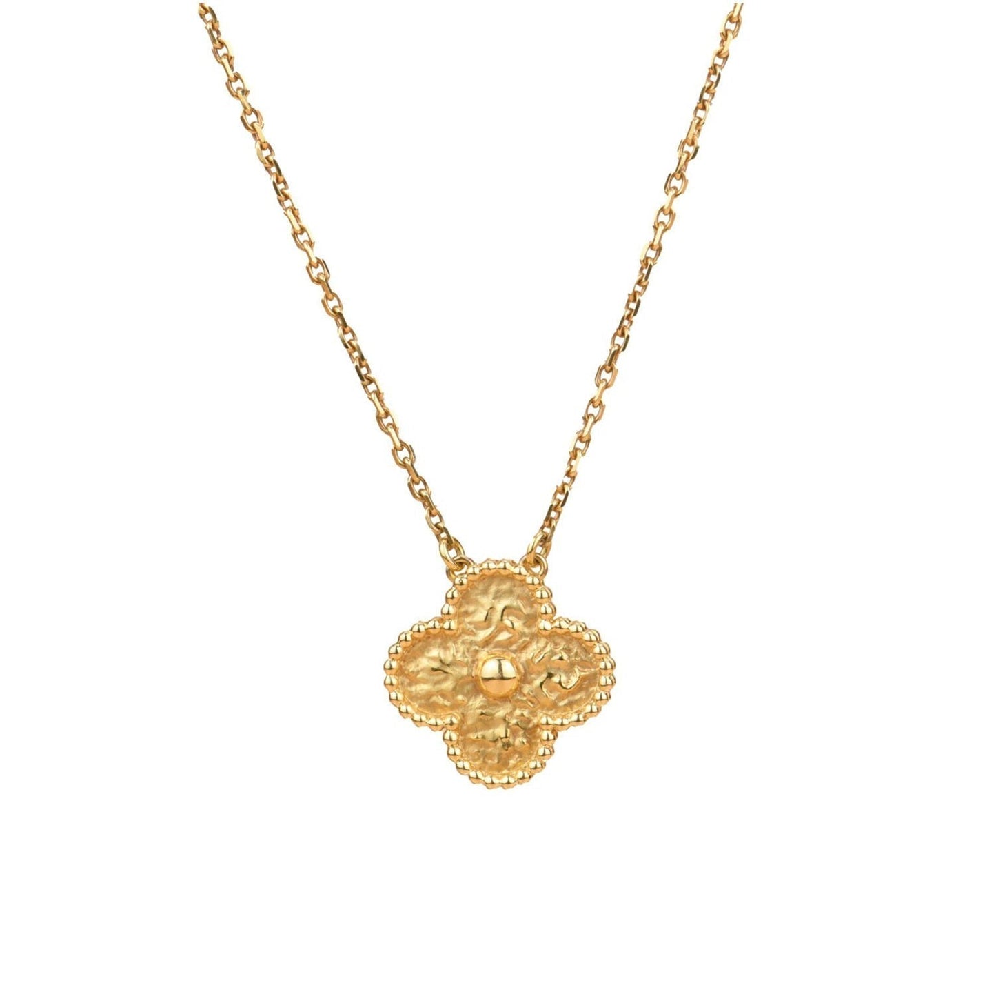 [✨ROSE💎]CLOVER 15MM  BRONZING NECKLACE