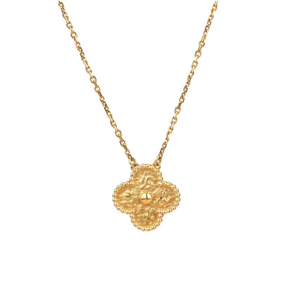 [✨ROSE💎]CLOVER 15MM  BRONZING NECKLACE