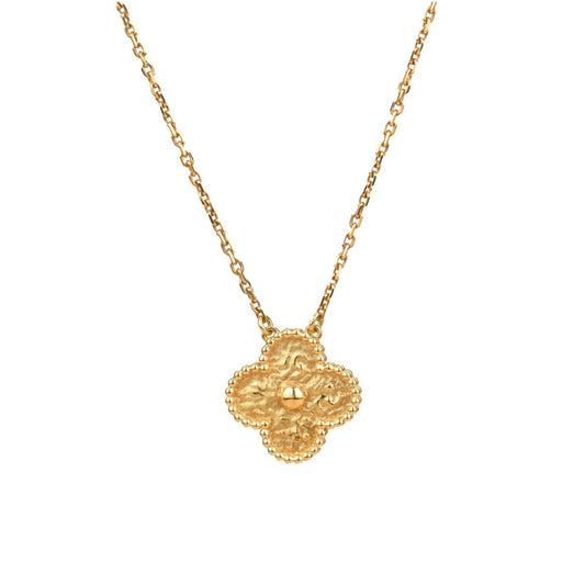 [✨ROSE💎]CLOVER 15MM  BRONZING NECKLACE