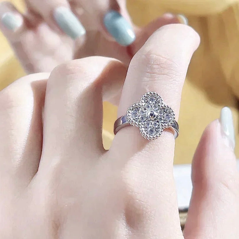 [✨ROSE💎]CLOVER DIAMOND RING
