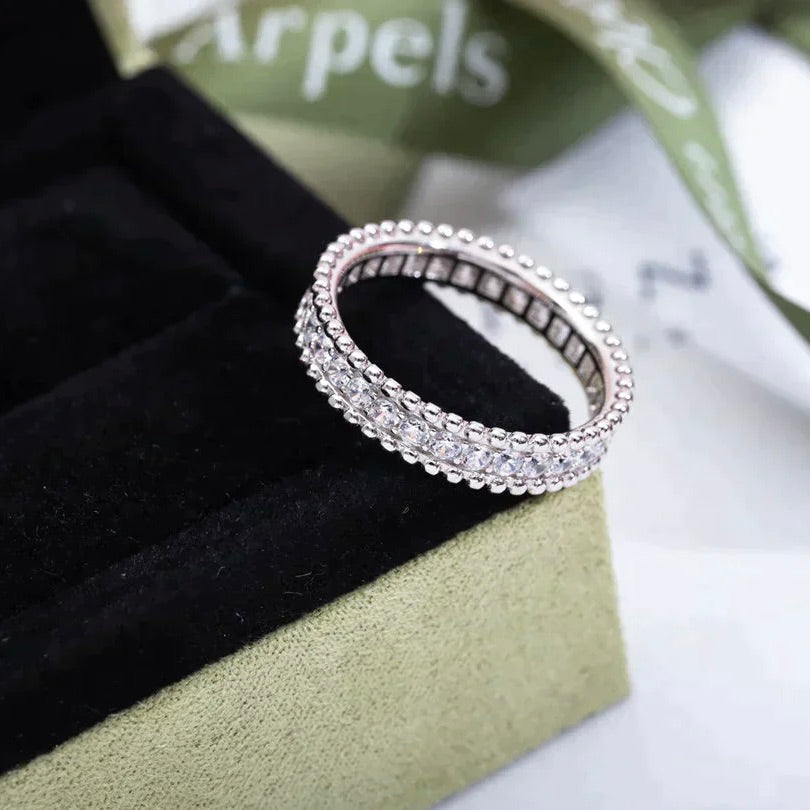 [✨ROSE💎]PERLEE DIAMOND SILVER RING