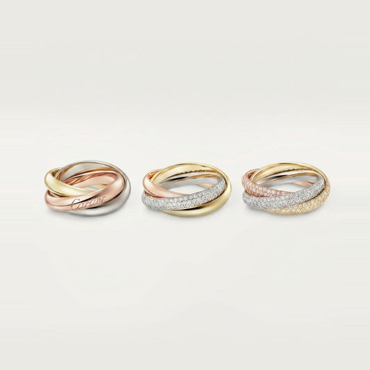 [✨ROSE💎]TRINITY 3.2MM RING COLLECTION