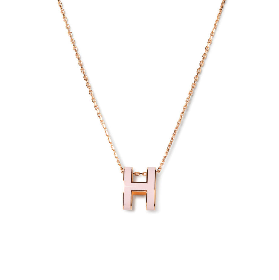 [✨ROSE💎]POP H PEDANT PINK GOLD