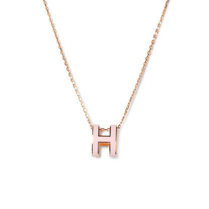 [✨ROSE💎]POP H PEDANT PINK GOLD