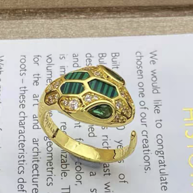 [✨ROSE💎]BRAND NEW ASSORTED SNAKE HEAD MALACHITE RINGS