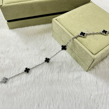 [✨ROSE💎]CLOVER 6 MOTIF  ONYXS BRACELET