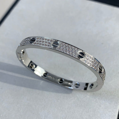 [✨ROSE💎]LOVE BRACELET 6.1MM DIAMOND-PAVED CERAMIC