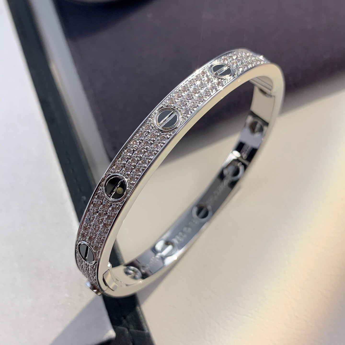 [✨ROSE💎]LOVE BRACELET 6.1MM DIAMOND-PAVED CERAMIC