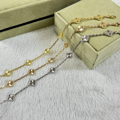[✨ROSE💎]CLOVER 6 MOTIF DIAMOND BRACELET