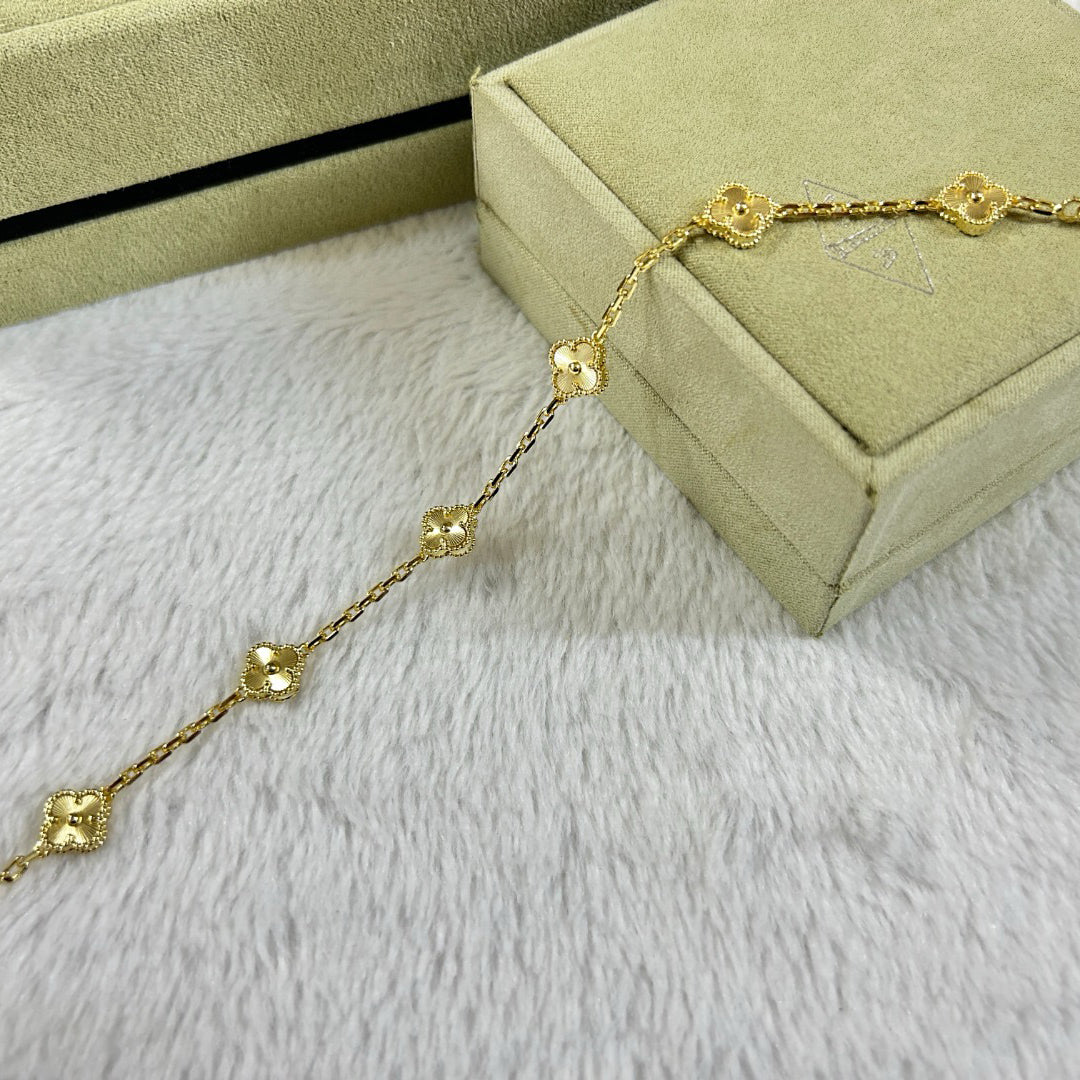 [✨ROSE💎]CLOVER 6 MOTIF DIAMOND BRACELET