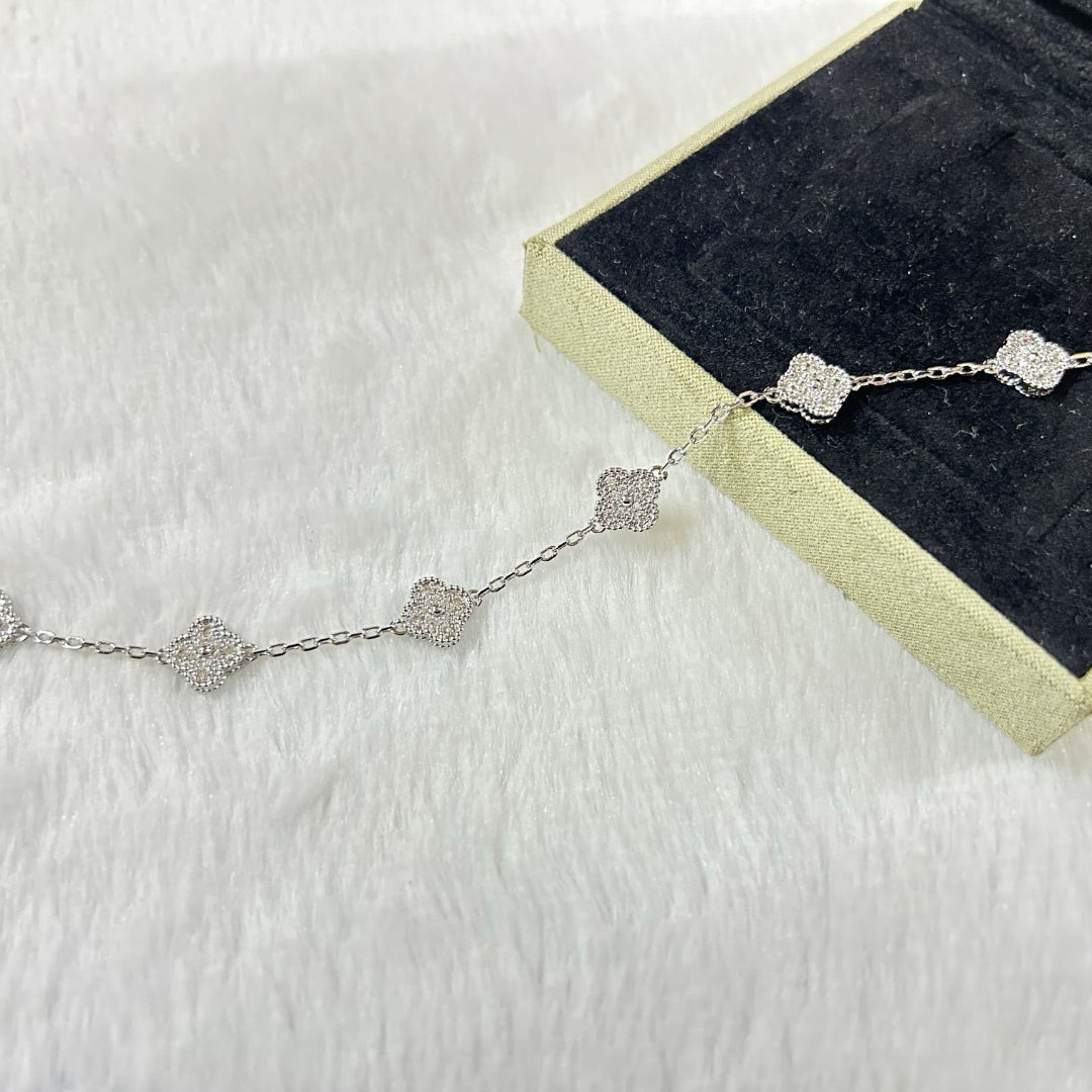[✨ROSE💎]CLOVER 6 MOTIF DIAMOND BRACELET