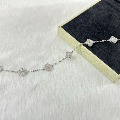 [✨ROSE💎]CLOVER 6 MOTIF DIAMOND BRACELET