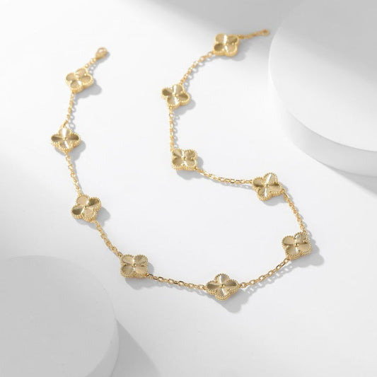 [✨ROSE💎]CLOVER 10 MOTIFS LASER NECKLACE