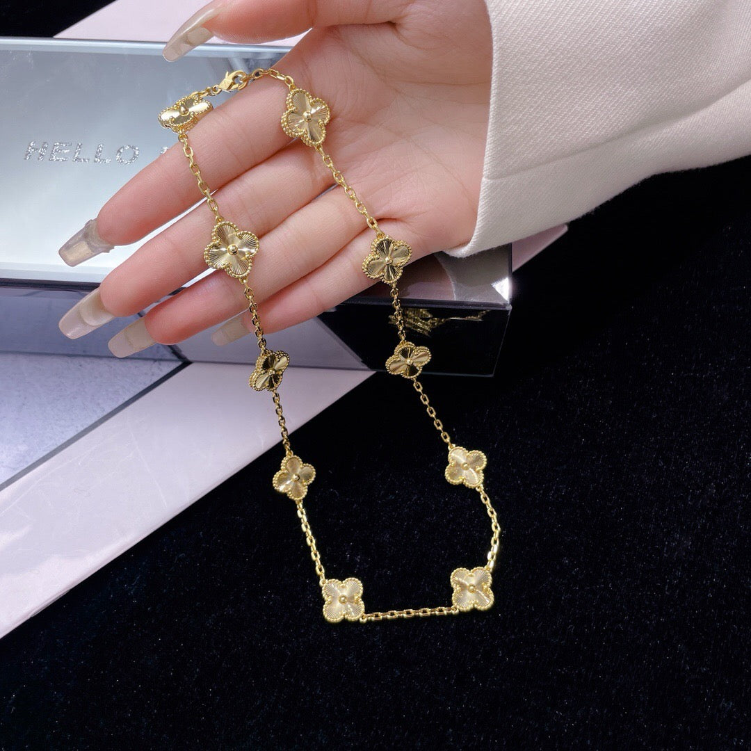 [✨ROSE💎]CLOVER 10 MOTIFS LASER NECKLACE
