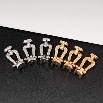 [✨ROSE💎]FORCE LARGE HORSESHOE FULL DIAMOND BRACELET GOLD