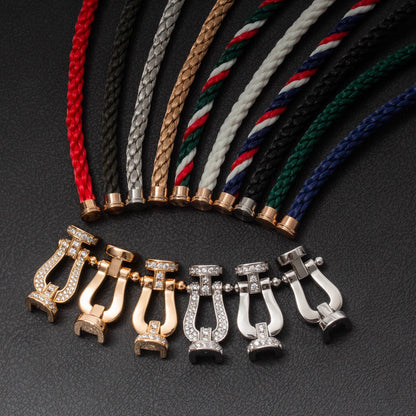 [✨ROSE💎]FORCE LARGE HORSESHOE FULL DIAMOND BRACELET ROSE GOLD