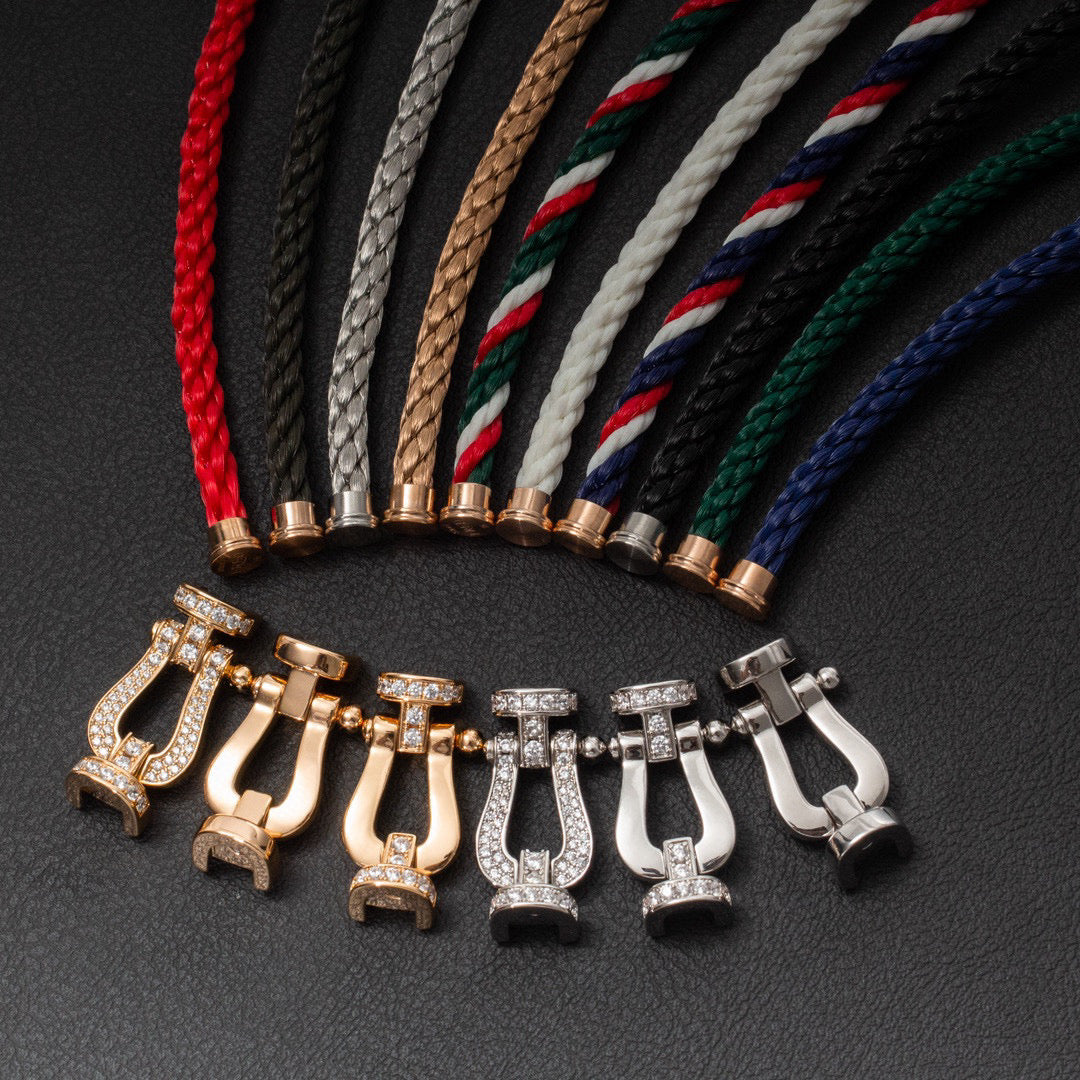 [✨ROSE💎]FORCE LARGE HORSESHOE NO DIAMOND BRACELET SILVER