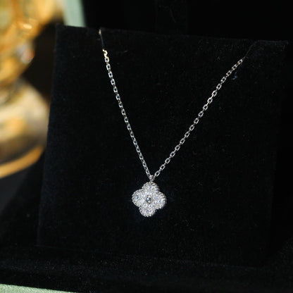 [✨ROSE💎]CLOVER MINI 9.5MM PENDANT DIAMOND NECKLACE