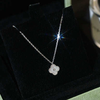 [✨ROSE💎]CLOVER MINI 9.5MM PENDANT DIAMOND NECKLACE