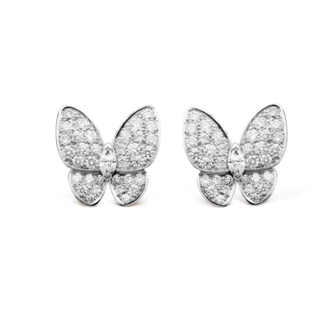 [✨ROSE💎]BUTTERFLY ALL DIAMOND EARRINGS