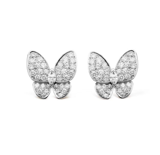 [✨ROSE💎]BUTTERFLY ALL DIAMOND EARRINGS