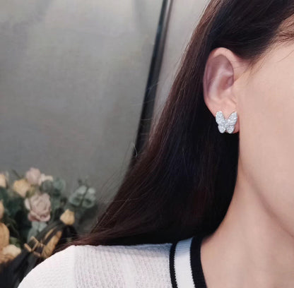 [✨ROSE💎]BUTTERFLY ALL DIAMOND EARRINGS