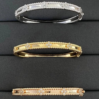 [✨ROSE💎]CLOVER BRACELET 4MM DIAMONDS