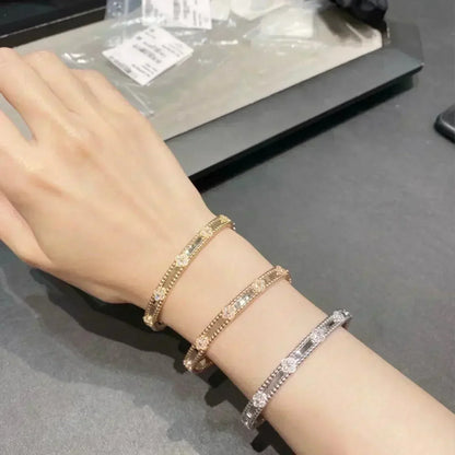 [✨ROSE💎]CLOVER BRACELET 4MM DIAMONDS