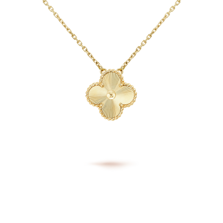 [✨ROSE💎]CLOVER 15MM LASER NECKLACE