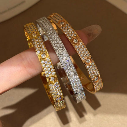 [✨ROSE💎]LOVE BRACELET 6.1MM DIAMOND-PAVED 10 BIG DIAMONDS