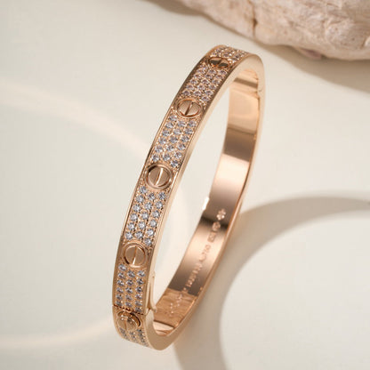 [✨ROSE💎]LOVE BRACELET 6.1MM DIAMOND-PAVED