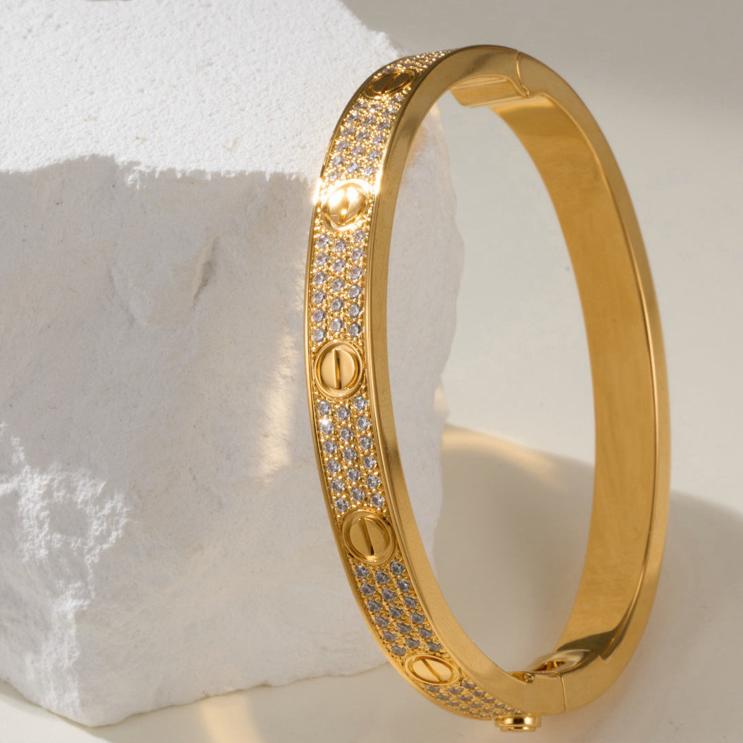 [✨ROSE💎]LOVE BRACELET 6.1MM DIAMOND-PAVED