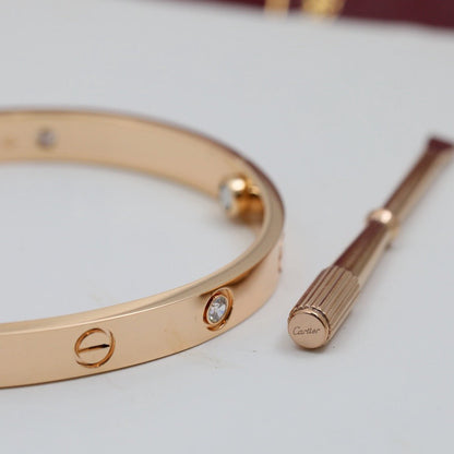 [✨ROSE💎]LOVE BRACELET 6.1MM 4 DIAMONDS